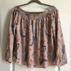 Women’s Light Purple Off the Shoulder Top